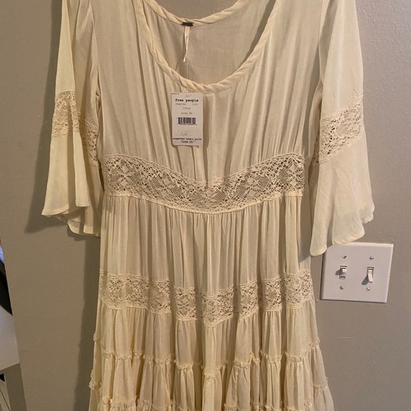 New Free People cream dress Sz XS - Picture 3 of 7